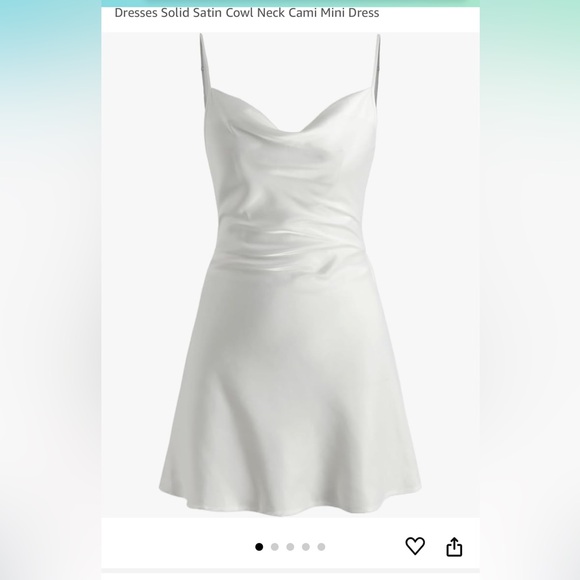 CIDER WHITE SILKY SUMMER DRESS - Picture 2 of 2